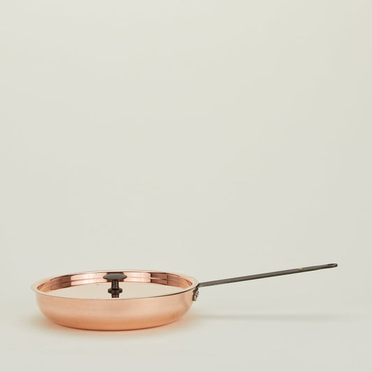 Copper Frying Pan with Lid