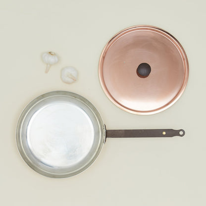 Copper Frying Pan with Lid