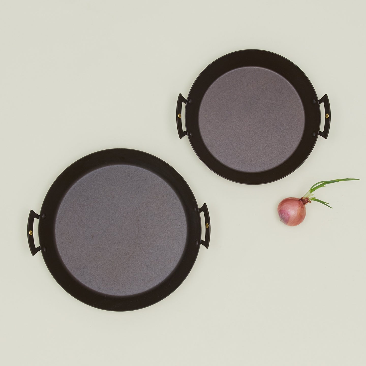 Spun Iron Two Handled Saute Pan