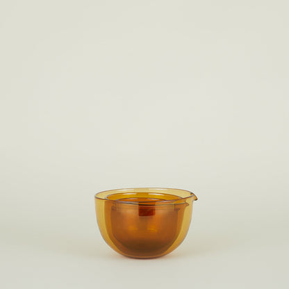 Blown Glass Mixing Bowls - Amber