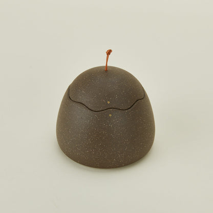Stoneware Squiggle Jar - Olive