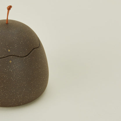 Stoneware Squiggle Jar - Olive