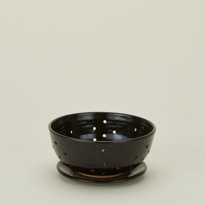 Large Berry Bowl with Dish - Black