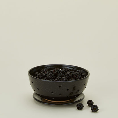 Large Berry Bowl with Dish - Black