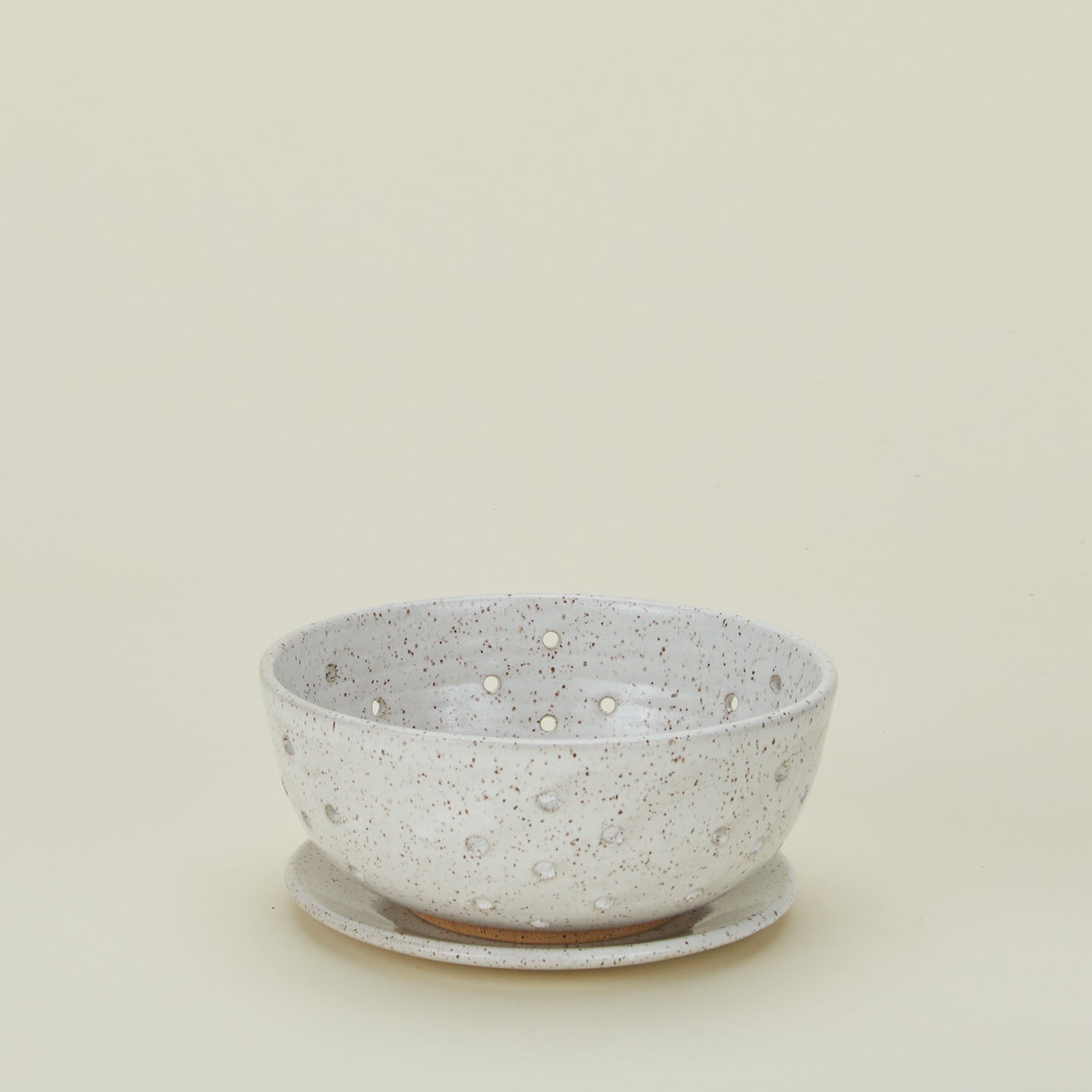 Large Berry Bowl with Dish - White