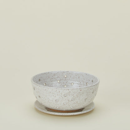 Large Berry Bowl with Dish - White