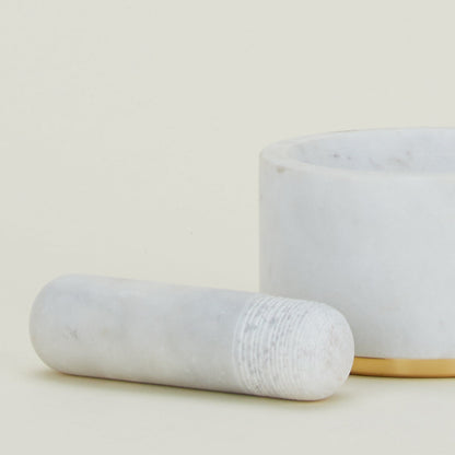 Simple Marble Mortar + Pestle