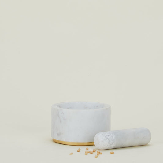 Simple Marble Mortar + Pestle