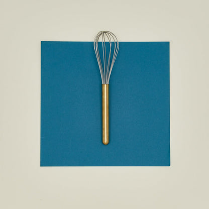 Simple Metal Whisk - Brass