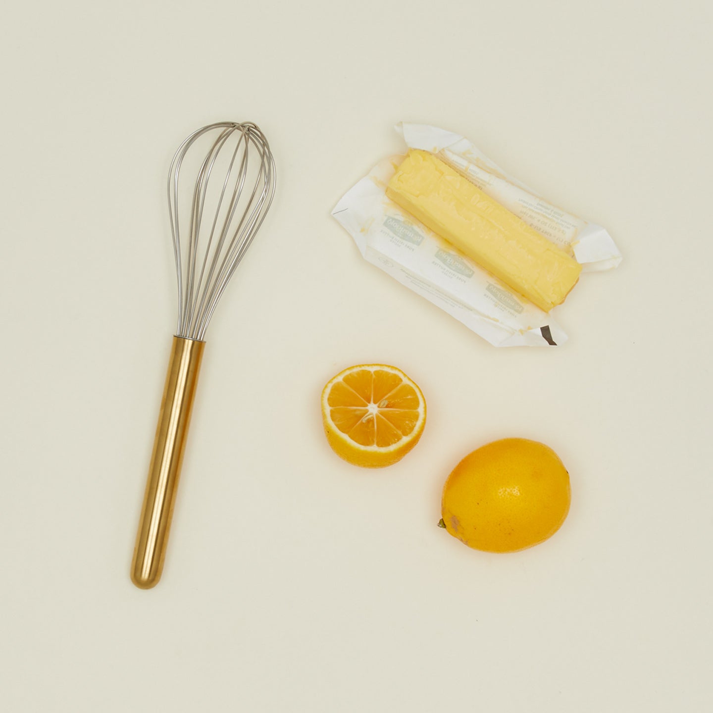 Simple Metal Whisk - Brass