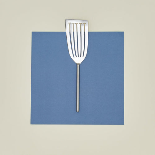Simple Metal Fish Spatula - Silver