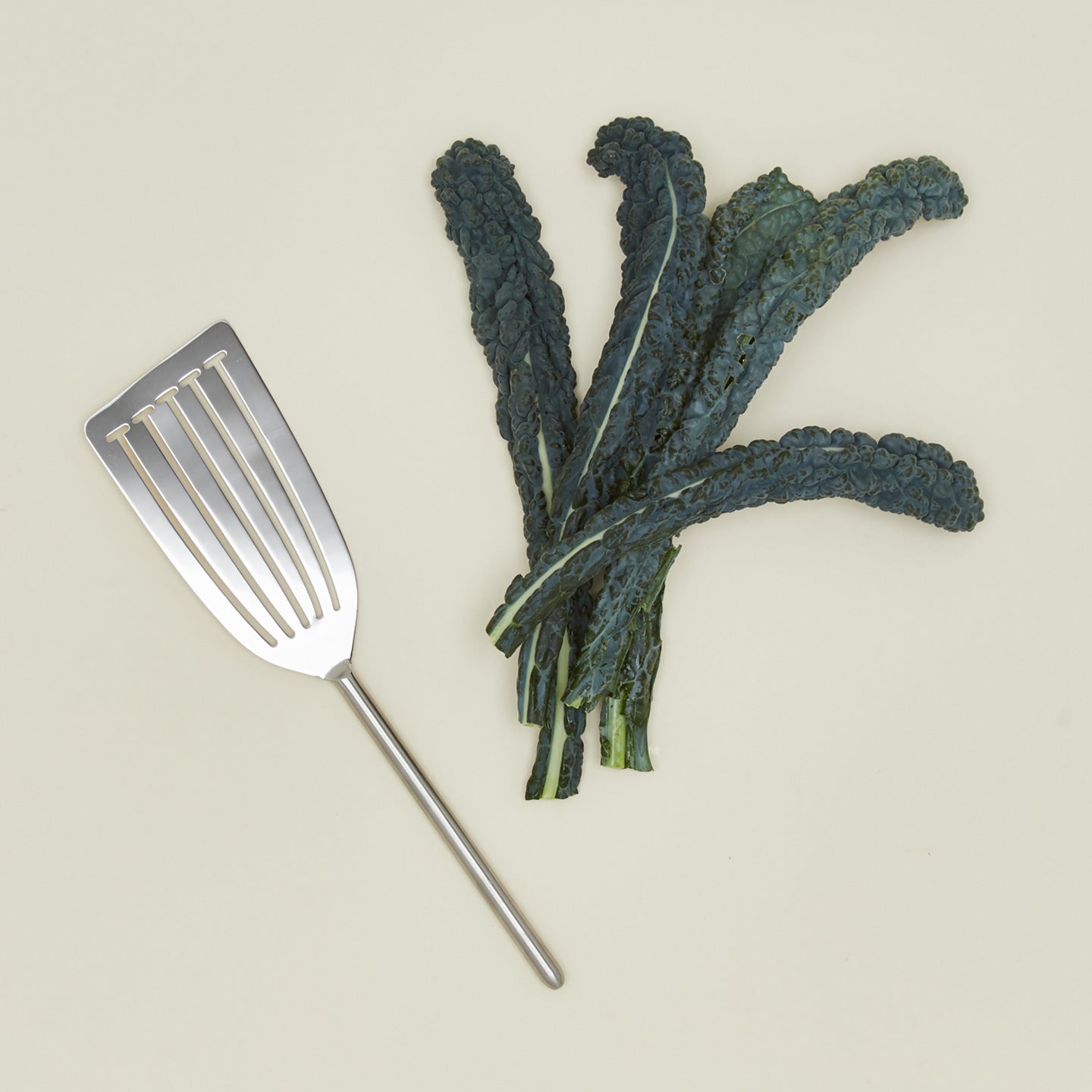 Simple Metal Fish Spatula - Silver