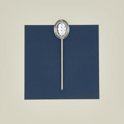 Simple Metal Slotted Spoon - Silver